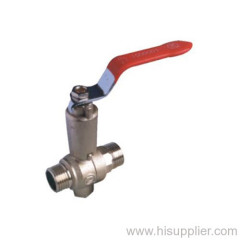 1/2''-2'' M/F Long Extended Stem Ball Valve With Steel Handle Ni Plating PN 25