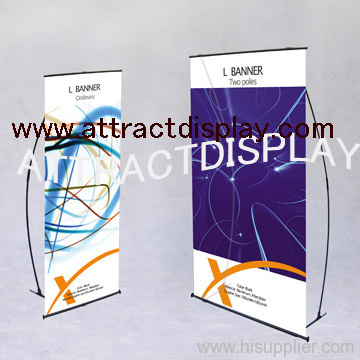 Portable L banner stand