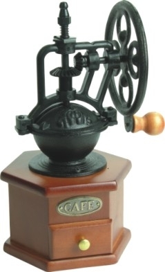 antique iron coffee grinder