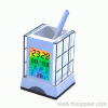 Colorful clock penholder, seven color change calendar