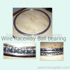 Wire raceway ball bearings
