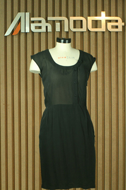 silk solid dress