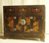 antique chinese gilt black cabinet