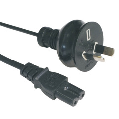 SAA approved two pin Australia plug with IEC60320 c7connector Extension power cords