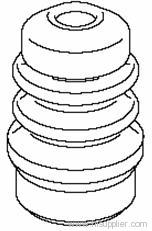 Rubber stop for front shock absorber