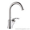 Single-lever high arch sink faucet