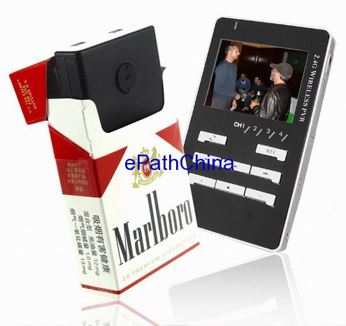 Cigarette Box Covert Wireless Camera + MP4 Receiver