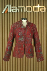 Ladies printed jacquard jacket