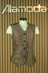 Ladies Poly Jacquard vest