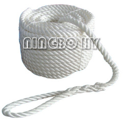 3-4 Strand Polyester Fibre Dock Line With Loops