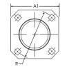 4-Bolt Hole Square Self-Aligning Mounting Flange fit bearing insert and bearing unit