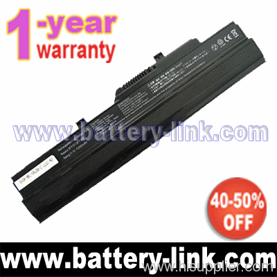 Black Laptop 4800mah Battery For MSI Wind U100 U90 U90X U100X BTY-S11