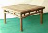 chinese antique furniture - square table w/ stone top