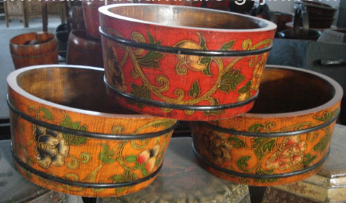 Chinese antique painted basin