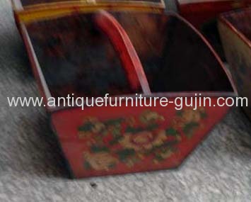 Chinese antique painted rice basket