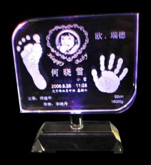 baby print crystal awards machine gifts