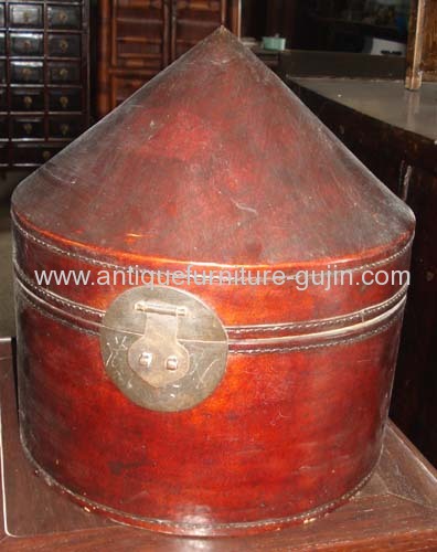 Chinese antique leather box
