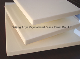 Pure White Crystallized Glass Panel