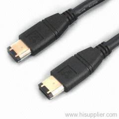 IEEE 1394 (6 pin to 6 pin) firewire cable