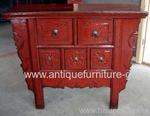 Antique oriental carving cabinet