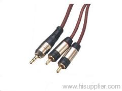 3.5 Stereo Plug to 2 RCA Plug Cable