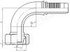 90° O-ring Metric Female 24° Cone Seal L.T.