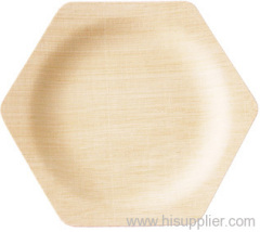 Hexagonal Bamboo Plate