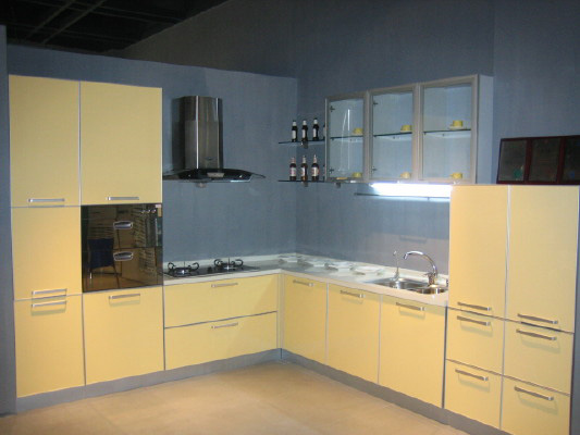 PVC Wrap Kitchen Cabinet