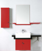 Red Lacquered Bathroom Cabinet