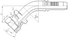 45° JIS Metric Female 60° Cone Seat Seal