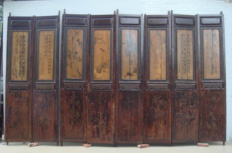 Eastcurio antique screen panel