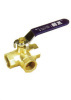 forged brass three-way ball valve