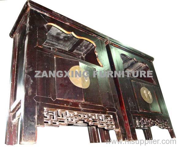 Chinese hardwood carved cabinet