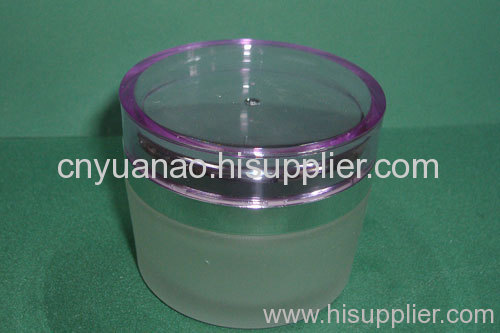 oval	glass	cream	jar