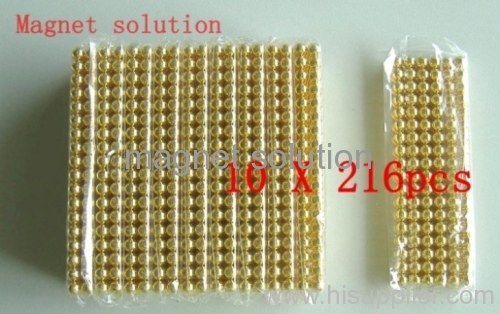 gold 5mm neodymium magnetic spheres