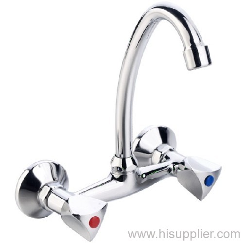 Two handle Wall mount sink faucets