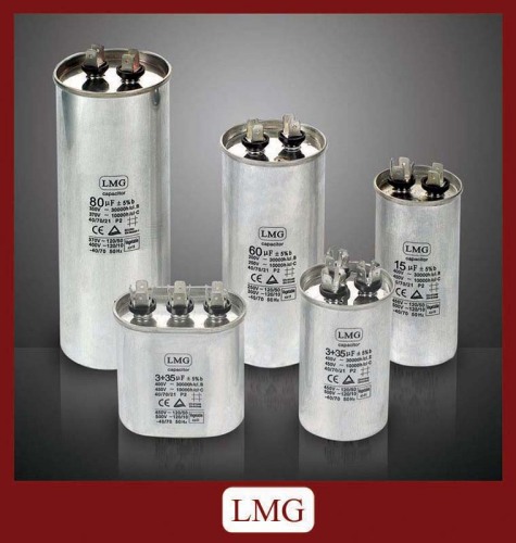 Aluminum case motor capacitor