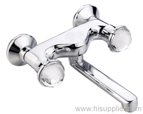 Two Handle Wall Mount Bathroom Faucet