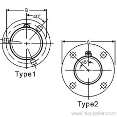 Round Relube Mounting Flanges fit shaft agricultural machinery parts