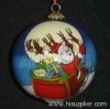 hand painted glass xmas ball