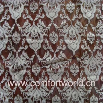 Flocking Organza Curtain Fabric