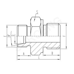 BSP THREAD STUD END WITH O-RING SEALING