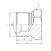 METRIC MALE DOUBLE USE FOR 60 CONE SEAT OR BONDED SEAL PLUG