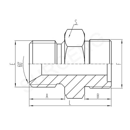 METRIC MALE O-RING FLAT SEAL