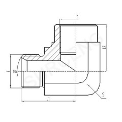 90 ELBOW BSP MALE 60 SEAT/BSP FEMALE ISO 1179