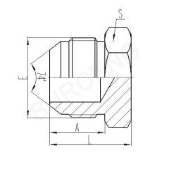 JIC MALE 74 CONE PLUG