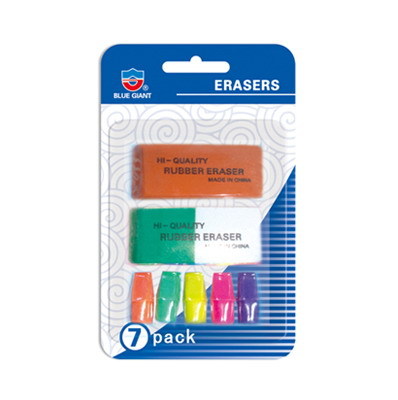 Color Mixed Eraser and Eraser Cap