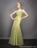 green evening dress