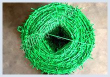 PVC coated barbed wires