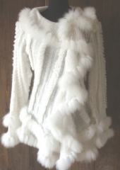 Ladies' Knitted Rabbit Fur Jacket